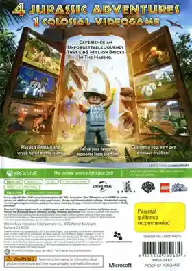 Lego Jurassic World (USA) box cover back